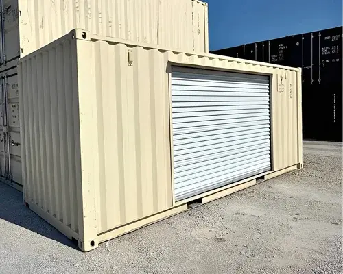 20ft One-Trip Shipping Container with 10ft Roll-Up Door