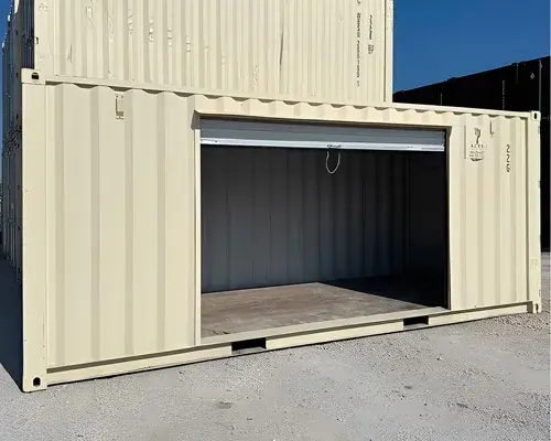 20ft One-Trip Shipping Container with 10ft Roll-Up Door