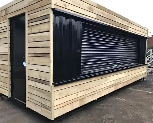 20ft x 8ft Cladded Food/Drink Outlet Shipping Container