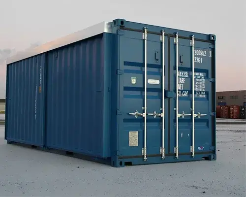20ft x 8ft One-Trip High Cube Container (9′ 6″ high) Storage Sliding Door