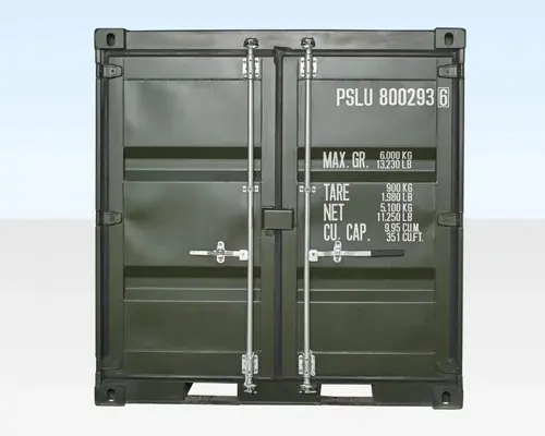 8Ft One Trip Shipping Container (Green)