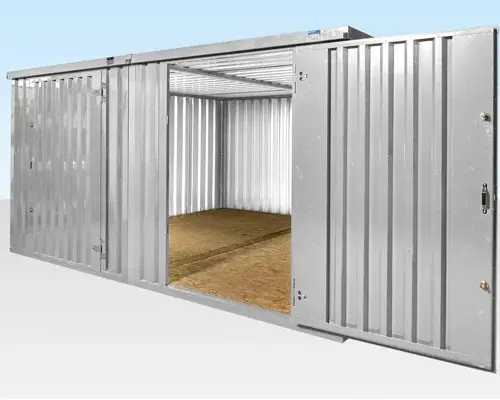 4M X 4.2M Side Linked Flat Pack Container Bundle (Galvanized)