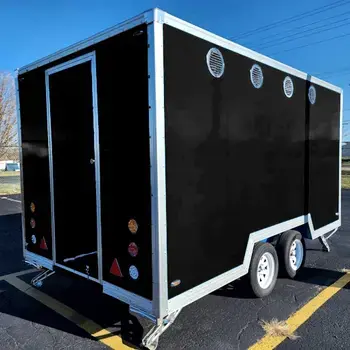 12' Food Concession Trailer Fully Loaded With Every Option - Black